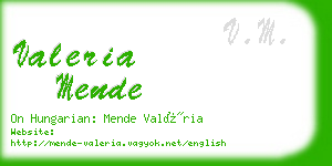 valeria mende business card